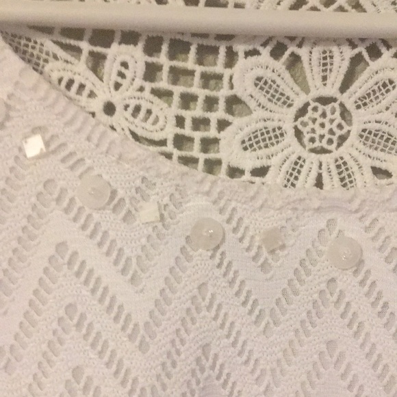 $5 Alfred Dunner blouse with lace size Petite Large - Picture 2 of 7